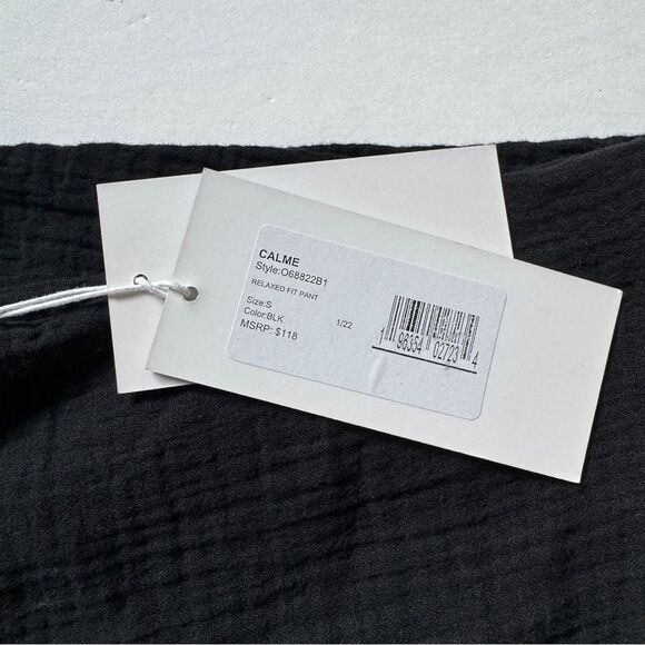 Johnny Was Organic Cotton Relaxed Fit Pant Black Size Small NWT - Picture 3 of 8